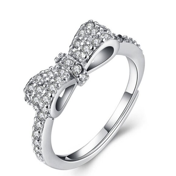 Bow Silver Ring - Picture 1 of 3